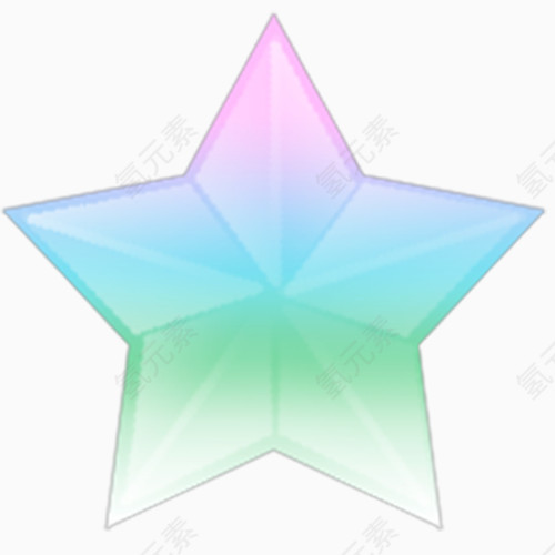 彩色淡雅五角星