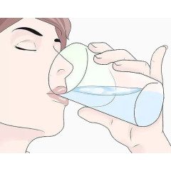 优雅喝水的女人