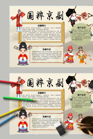 中国传统文化国粹京剧京剧简介手抄报