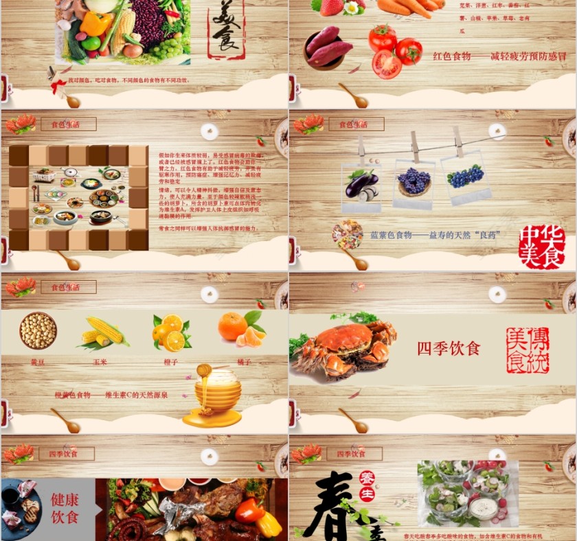 健康饮食PPT模板营养知识生活小常知识养生宣传学习第2张