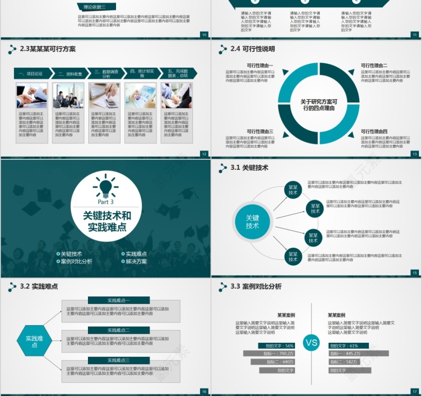 绿色简约答辩论文学术答辩ppt模板第3张