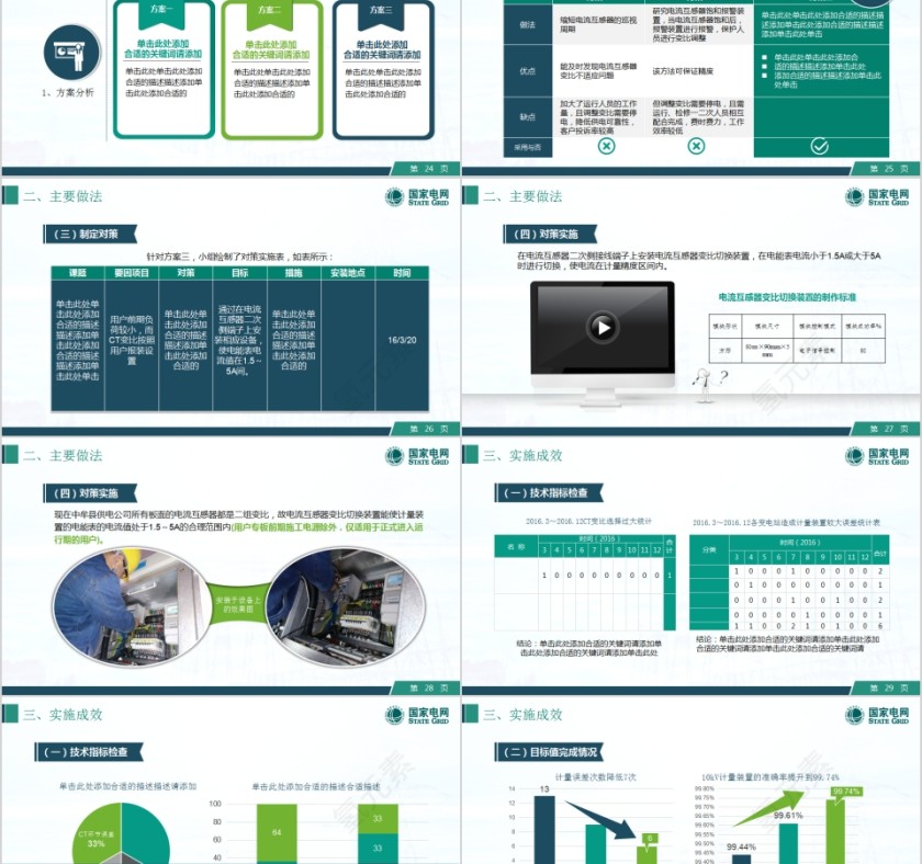  国家电网QC创意灯泡PPT模板第5张
