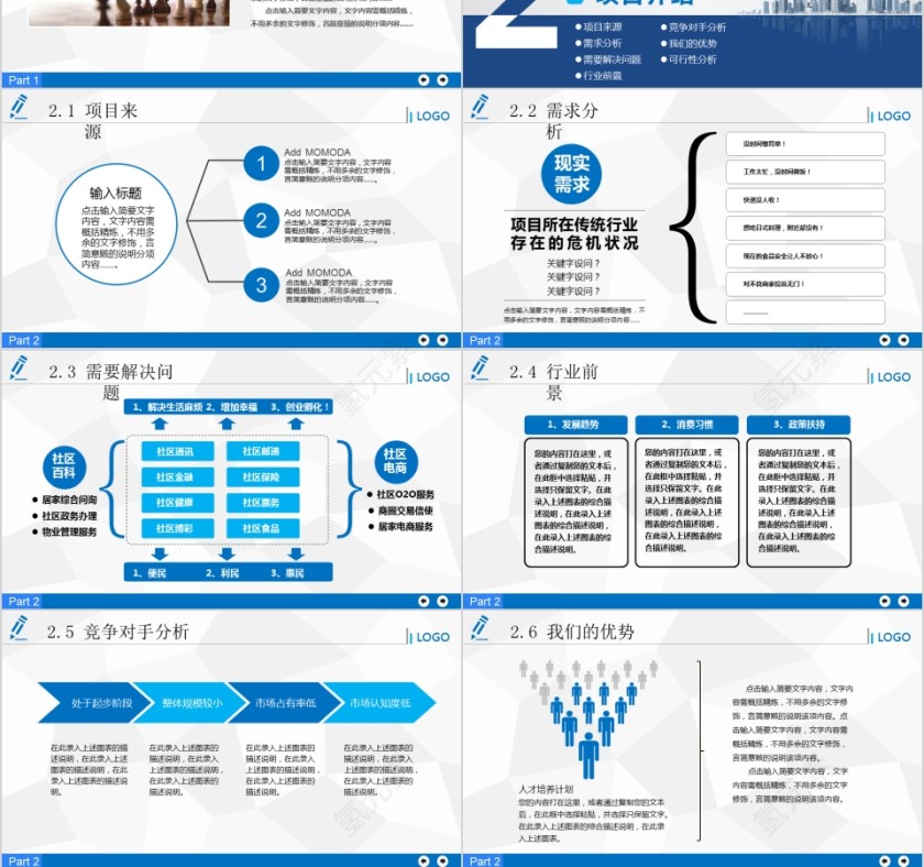 2019简约大气商务策划ppt模板商业创业计划书项目ppt模版融资路演第3张