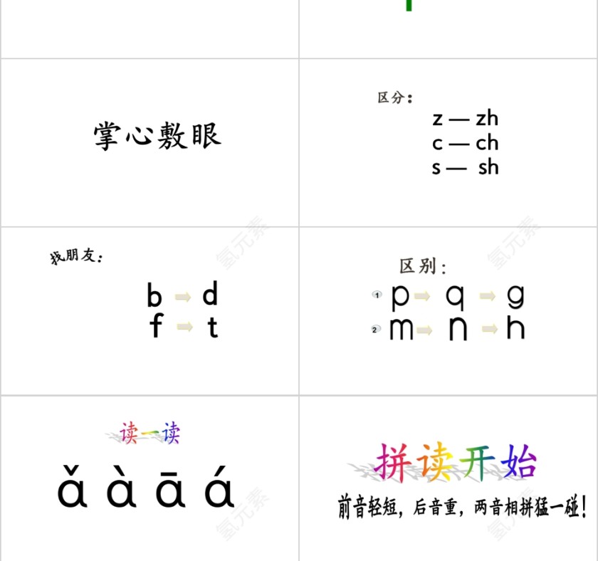 幼小衔接拼音5-单韵母第二课幼小衔接教学课件PPT模板第6张
