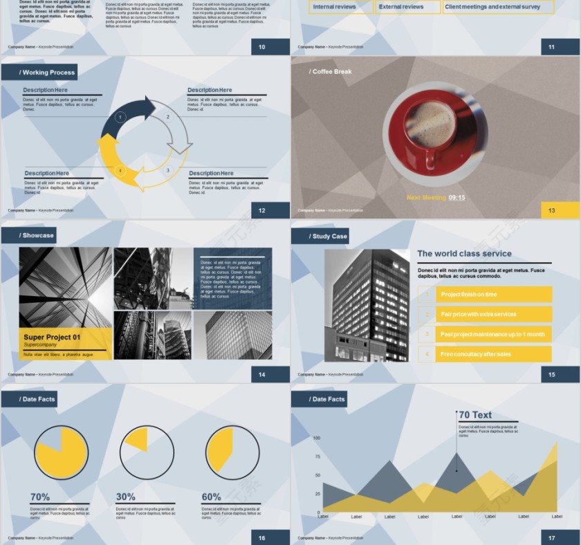 商务欧美ppt模板简约2019高端大气 商业工作汇报时尚极简风素材第3张