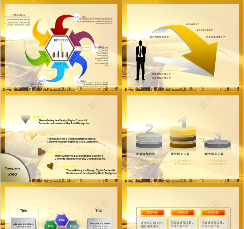 金色大气商务通用美容美体模板PPT第5张