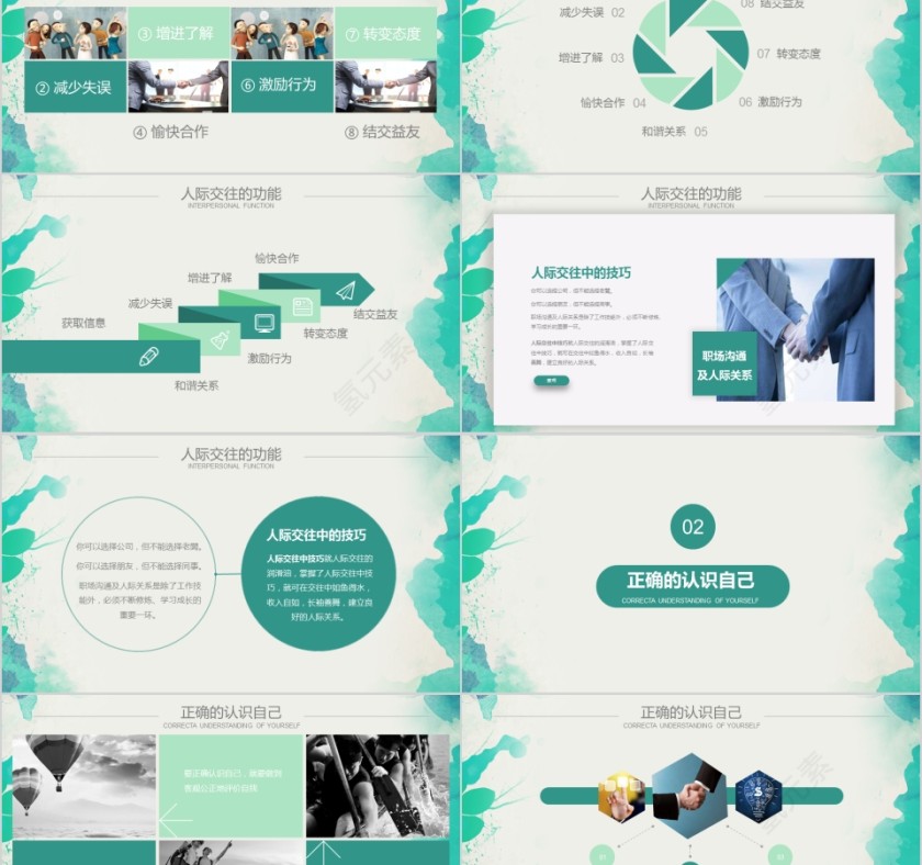 绿色清新大学生人际交往培训PPT就职培训课堂培训PPT第2张