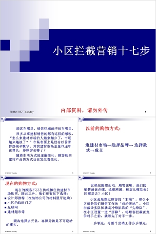 小区拦截营销十七步PPT
