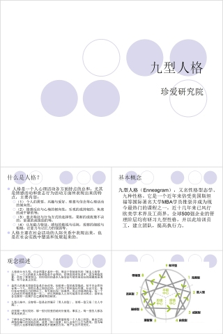 九型人格PPT模板 