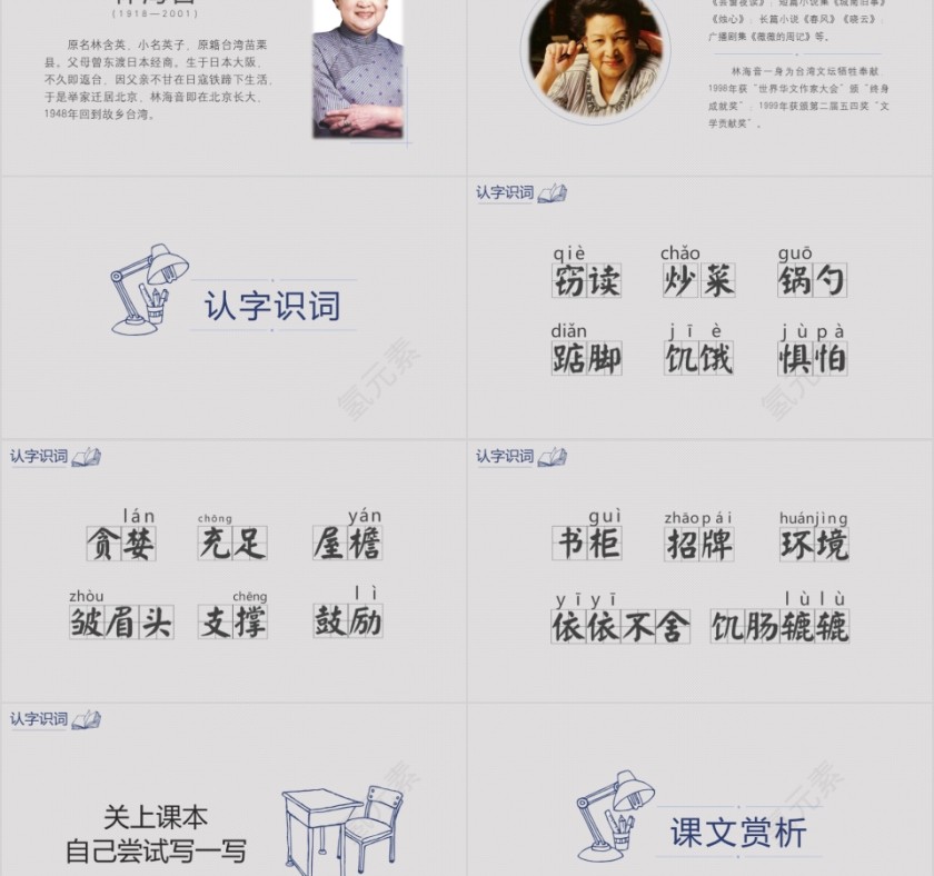 小学语文课件PPT模板 读书分享教师说课老师讲课古诗寓言公开课第2张