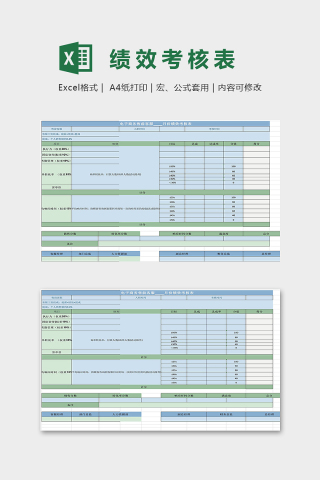 电子商务售前客服月份绩效考核表excel模板