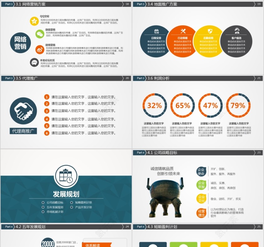 简约商业项目计划书ppt模版第4张