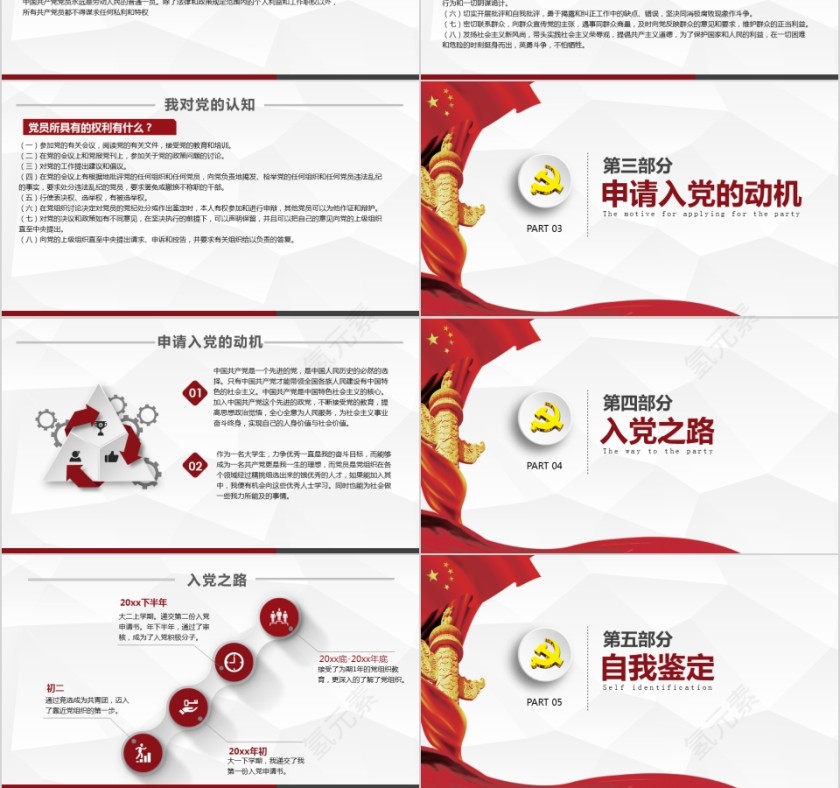 党在我心中入党推优竞选报告通用ppt第3张