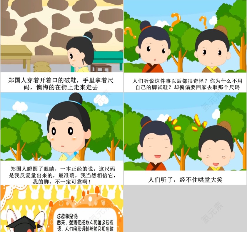 郑人买履成语故事ppt第5张