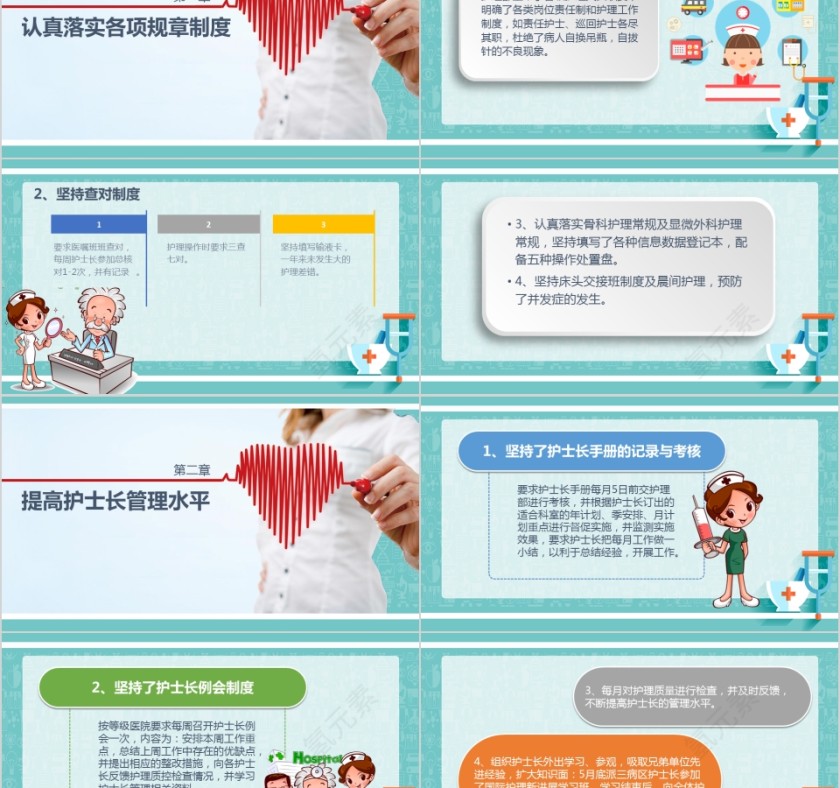 护士长年终述职报告PPT第2张