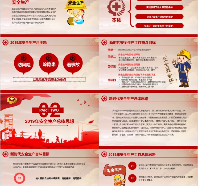 防风险除隐患遏事故2019年第18个全国安全生产月PPT模板第2张