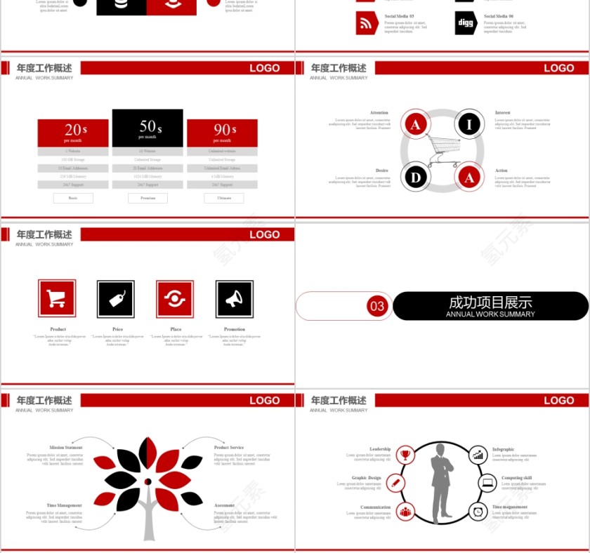 红色大气商务车辆相关介绍PPT模板第3张