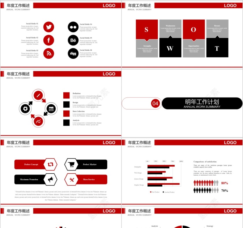 红色大气商务车辆相关介绍PPT模板第4张