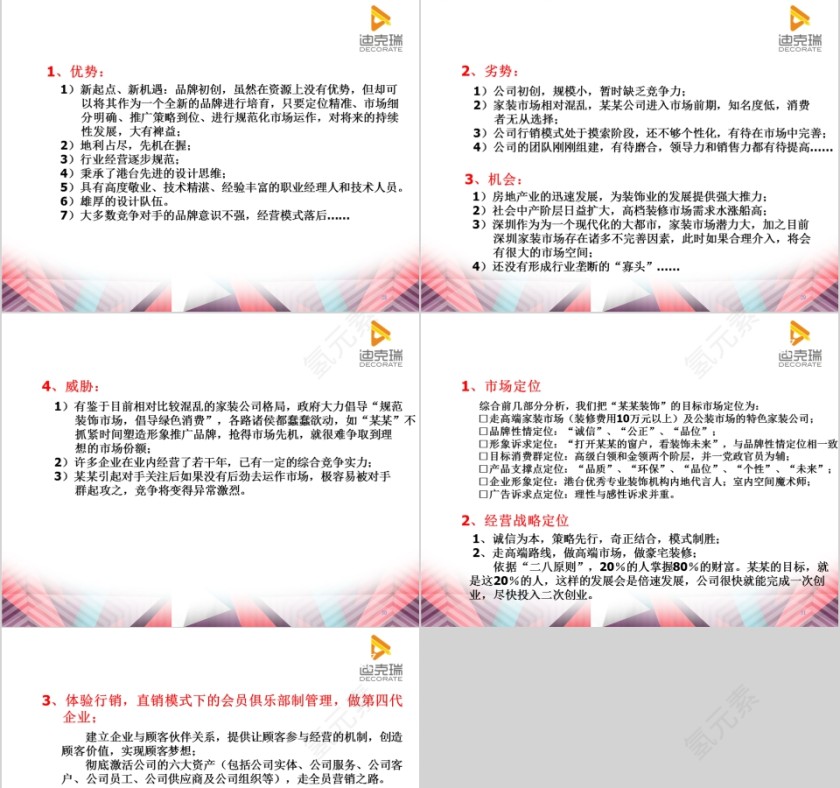 简约大气装饰公司营销方案PPT模板第7张