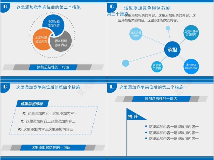 蓝色时尚人事岗位竞聘汇报PPT第5张