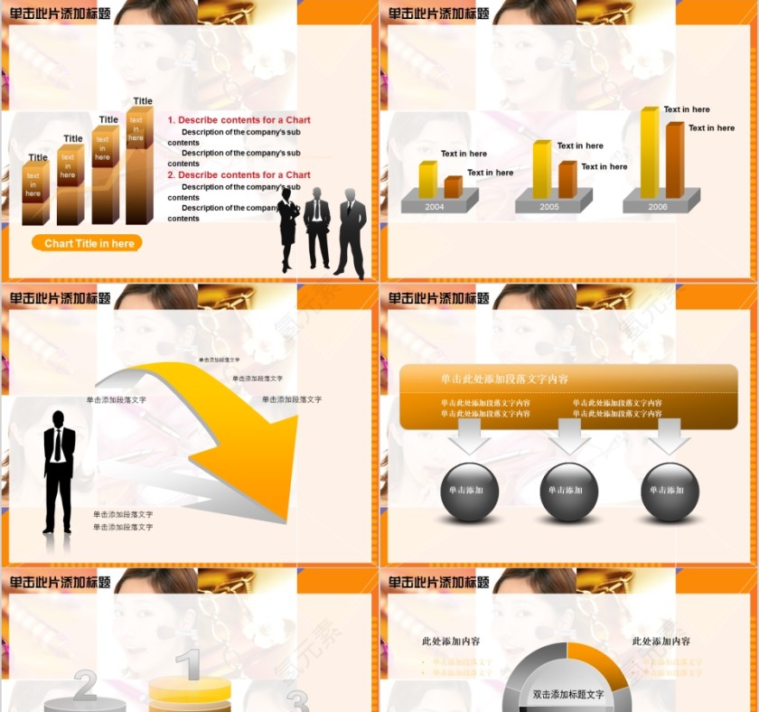 橙色简约美容化妆彩妆造型形象设计PPT第5张