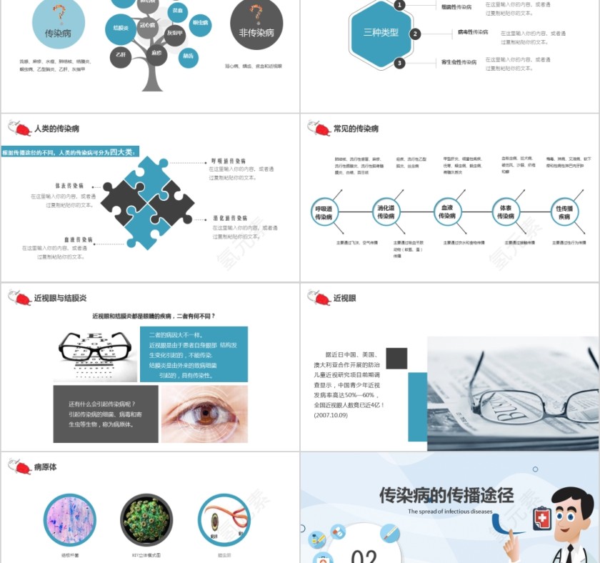 小学幼儿园秋冬季节预防传染病班会ppt模板第2张