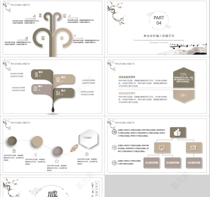 文艺中国风商务述职模板第4张