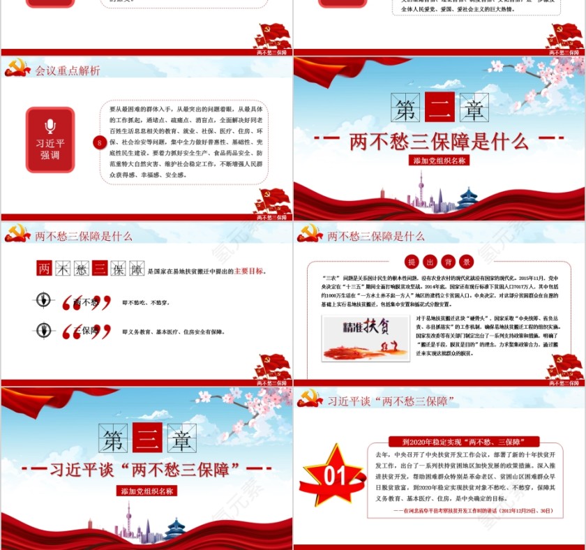 两不愁三保障突出问题座谈会解读ppt模板第3张