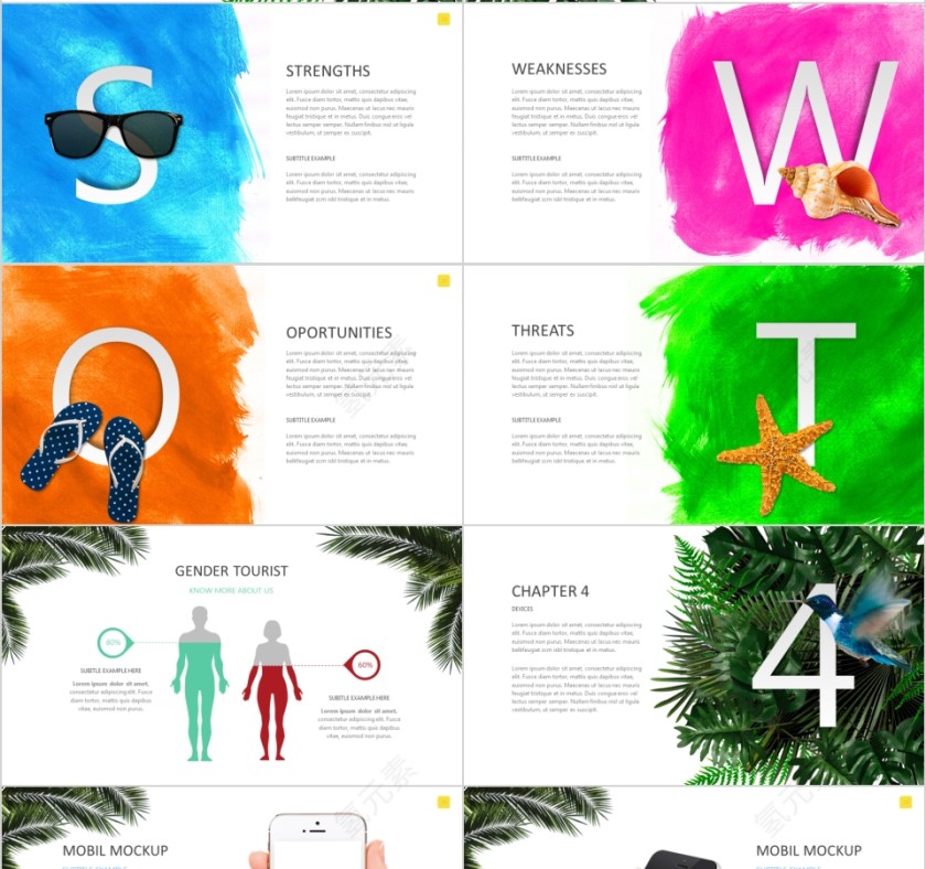 简约假日旅游摄影图片展示宣传说明第4张