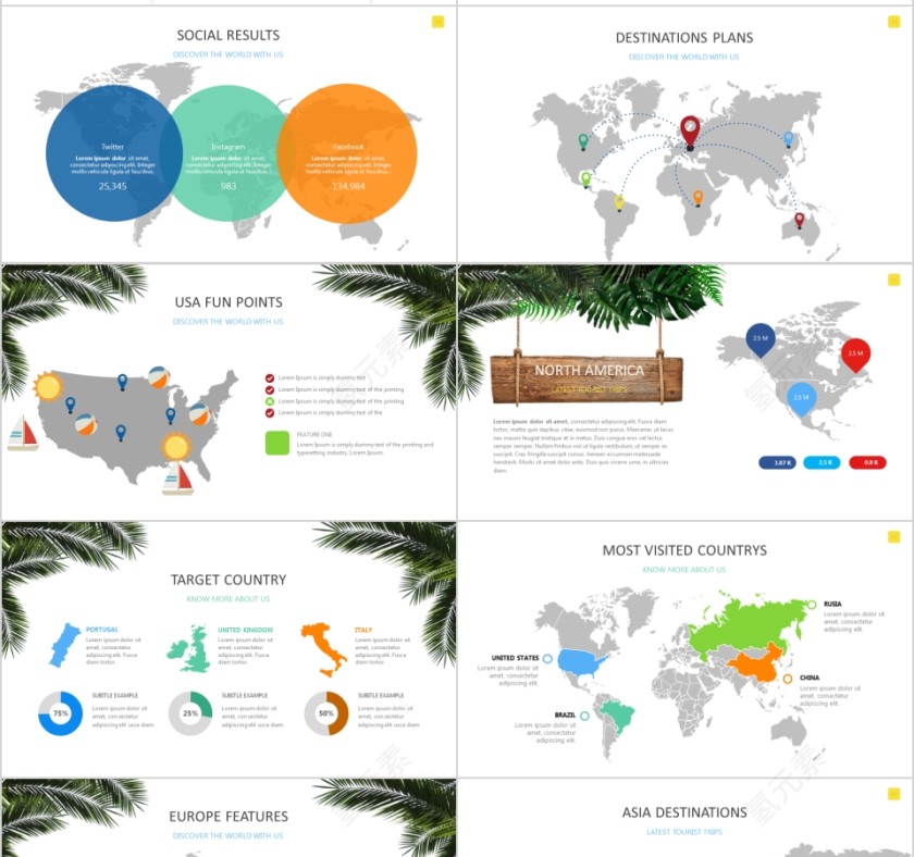 简约假日旅游摄影图片展示宣传说明第7张