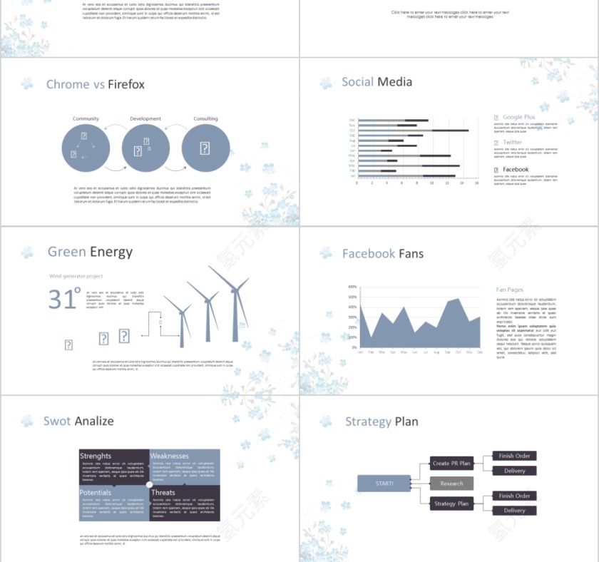 商务欧美ppt模板简约2019高端大气 商业工作汇报时尚极简风素材第3张