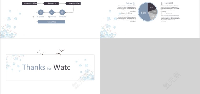 商务欧美ppt模板简约2019高端大气 商业工作汇报时尚极简风素材第5张