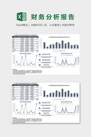 公司年度差旅费财务分析报告图标