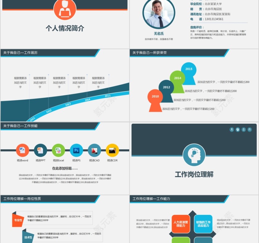 时尚个性岗位竞聘竞选PPT模板第2张