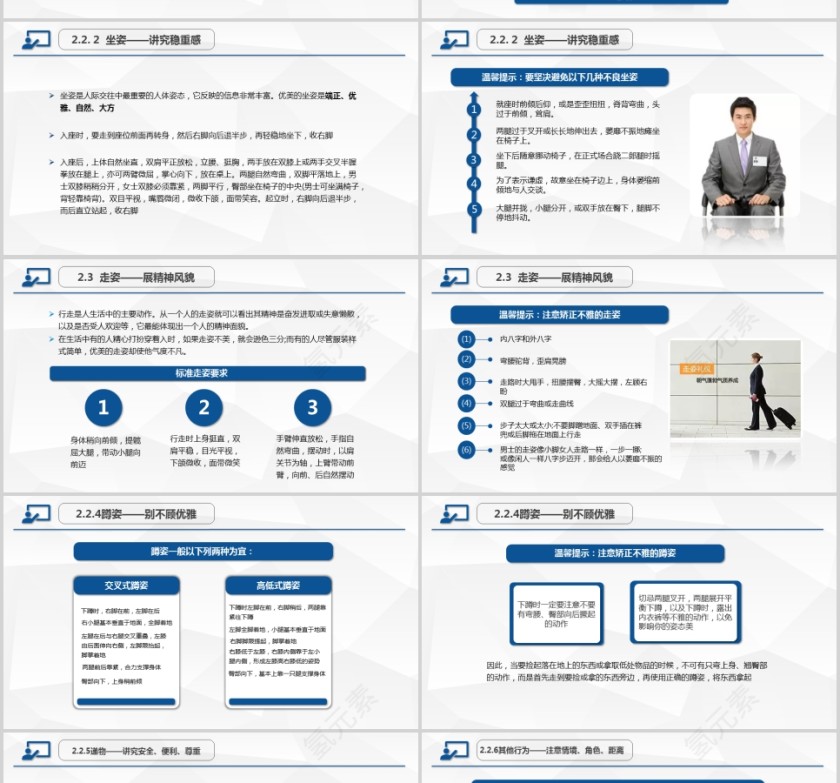精美全面商务礼仪常识商务礼仪PPT第4张