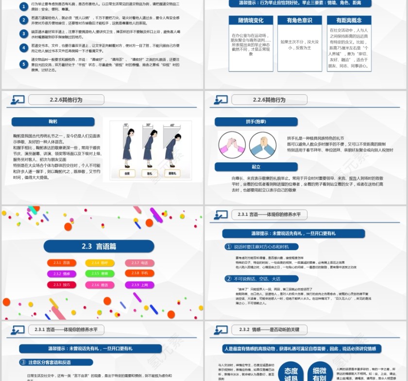 精美全面商务礼仪常识商务礼仪PPT第5张