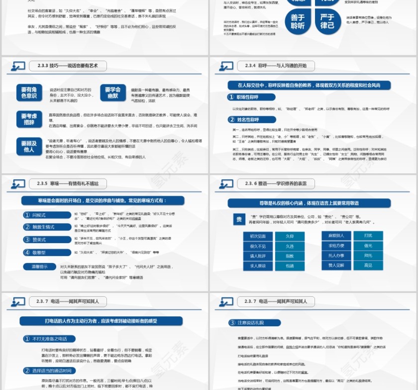 精美全面商务礼仪常识商务礼仪PPT第6张