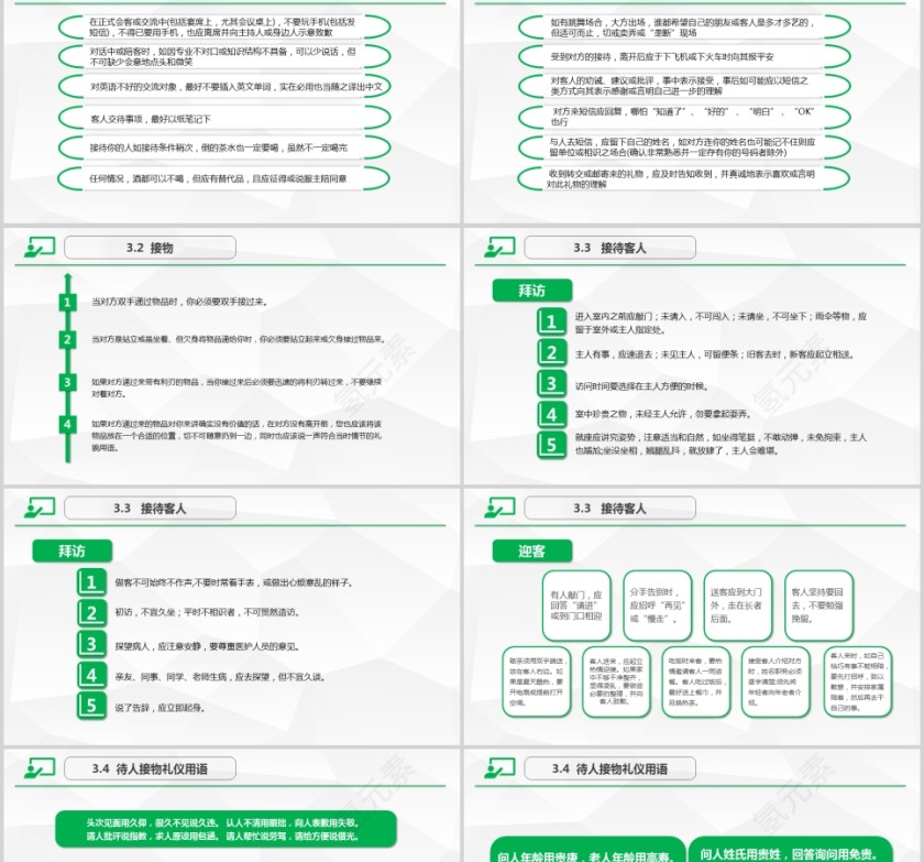 精美全面商务礼仪常识商务礼仪PPT第8张
