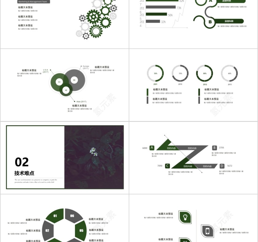 绿色简约大气毕业答辩PPT 第2张