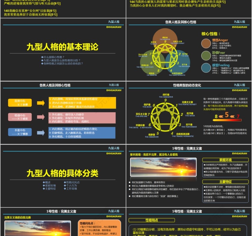 九型人格PPT模板  第6张
