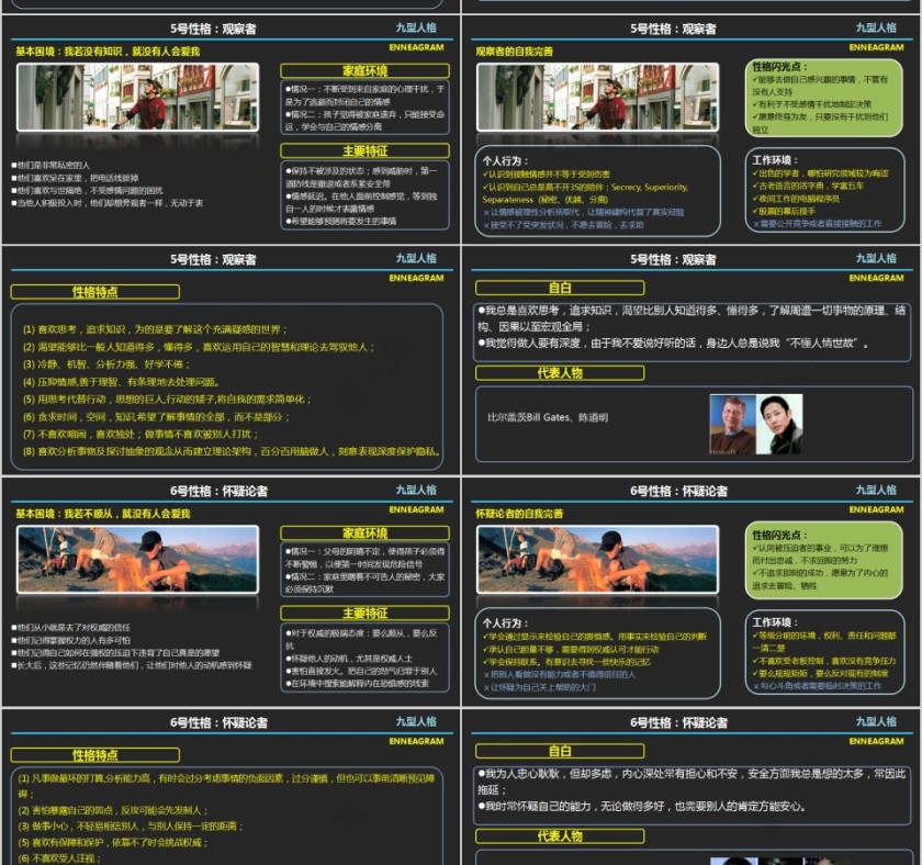 九型人格PPT模板  第9张
