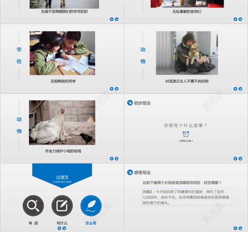 小学语文课件PPT模板 读书分享教师说课老师讲课古诗寓言公开课第3张