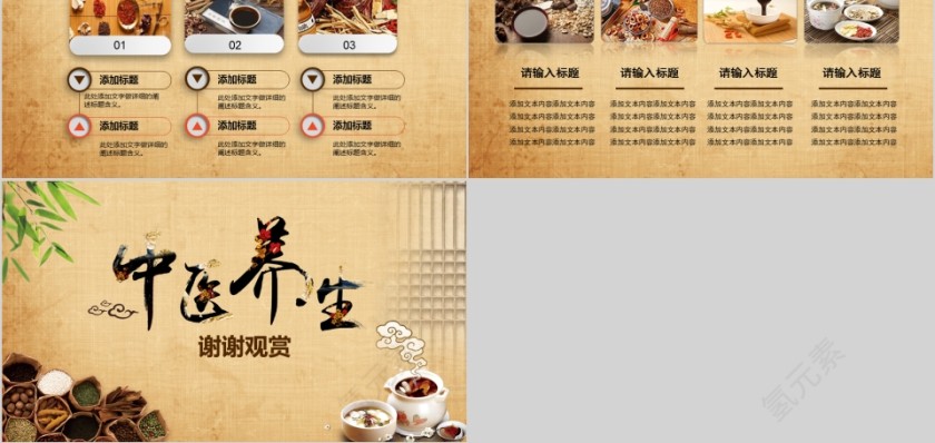 中医养生中药PPT模板第5张