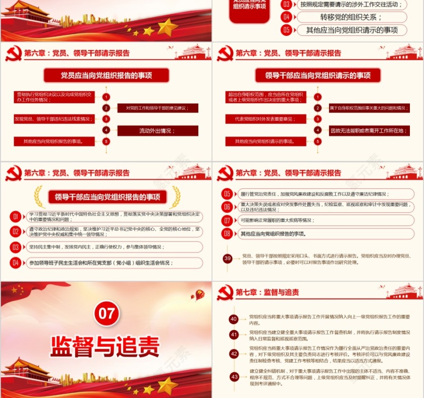  学习解读2019重大事项请示报告条例内容PPT模板第6张