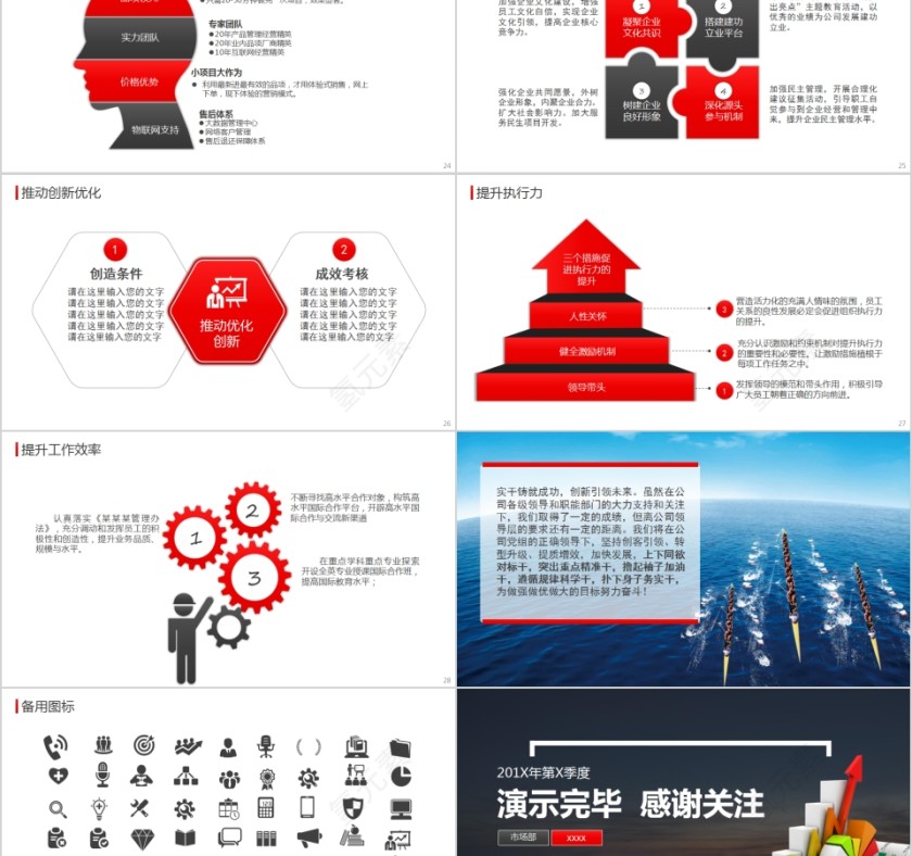 杂志风业绩经营分析工作总结汇报工作报告PPT模板第5张