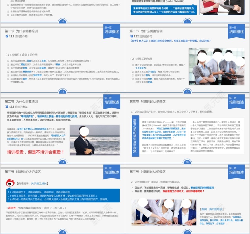 人力资源管理员工培训ppt模板第3张