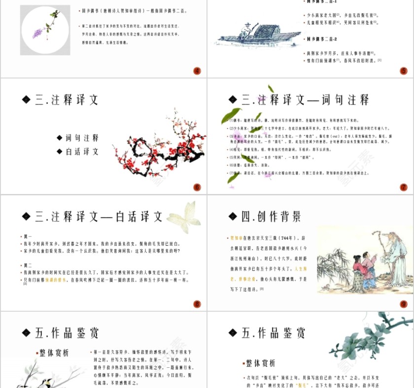 小学语文课件PPT模板 读书分享教师说课老师讲课古诗寓言公开课第2张