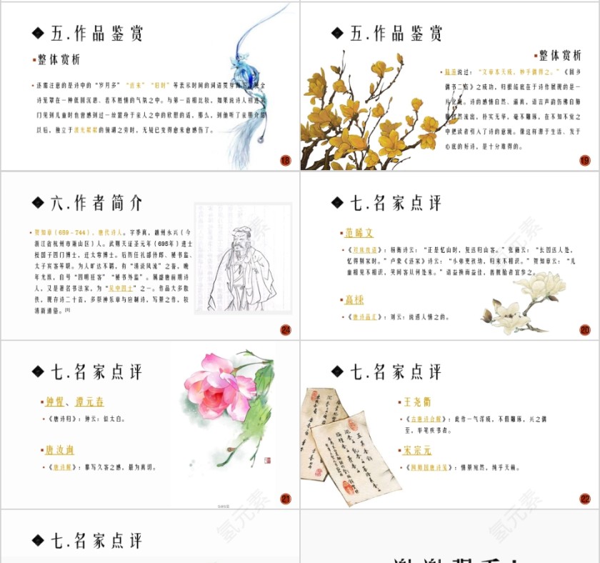 小学语文课件PPT模板 读书分享教师说课老师讲课古诗寓言公开课第4张