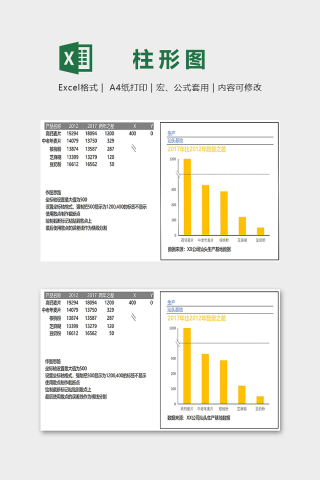 数据可视化工具横线截断柱状图excel模板