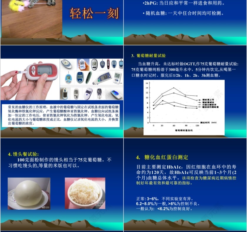 蓝色大气糖尿病的历史ppt模板第10张